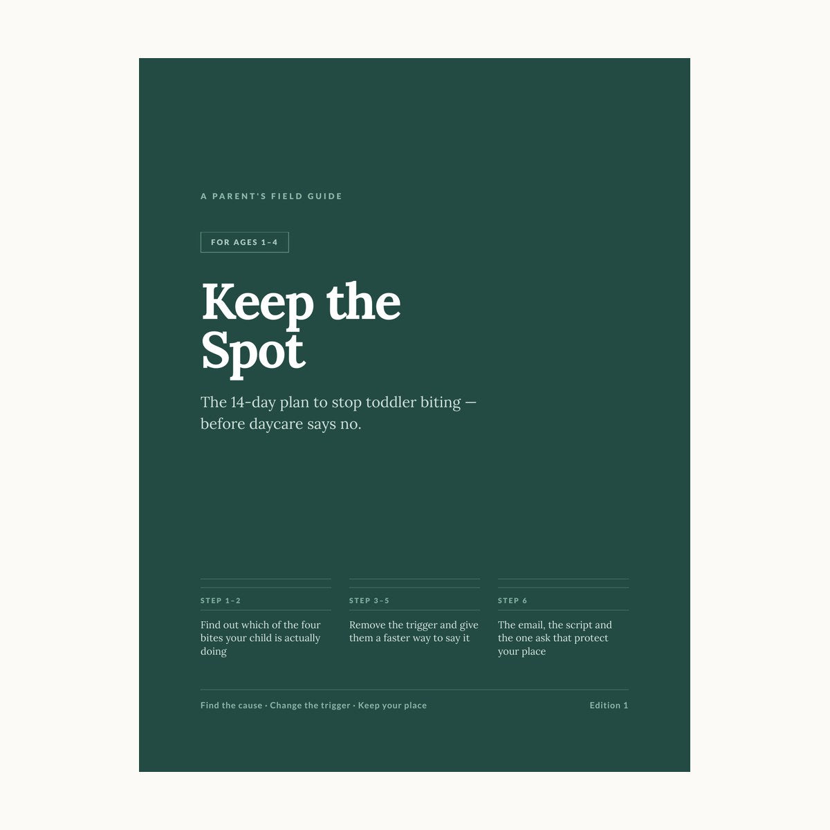 Keep the Spot — the 14-day plan to stop toddler biting, 28-page PDF guide
