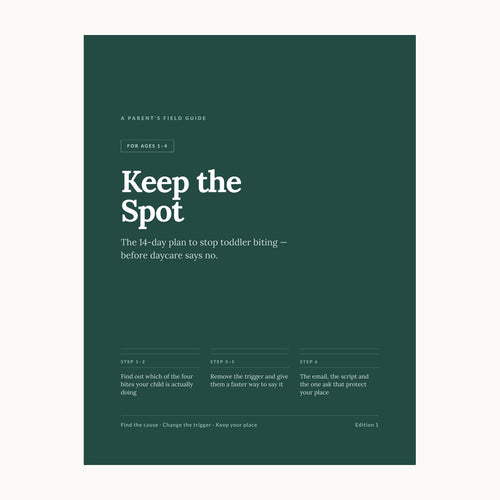 Keep the Spot — the 14-day plan to stop toddler biting, 28-page PDF guide